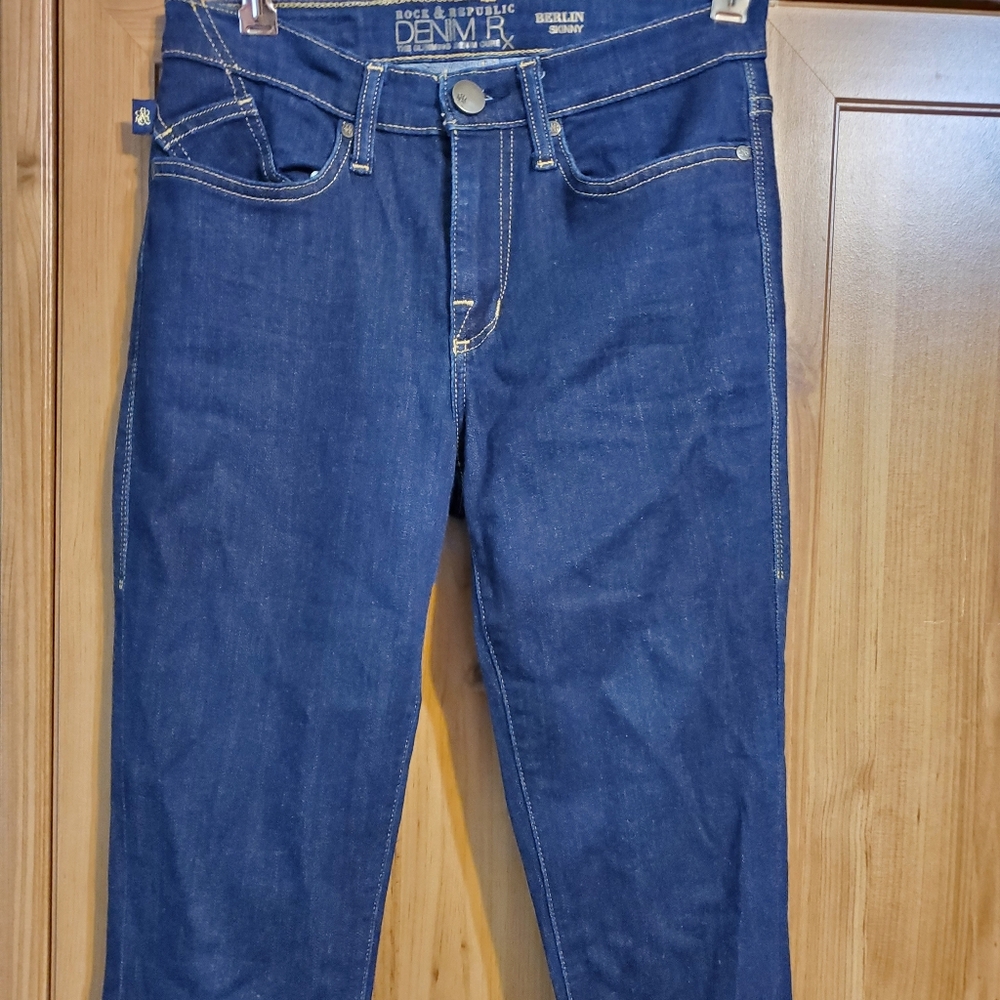 Rock & Republic Dark Blue Straight Leg Jeans